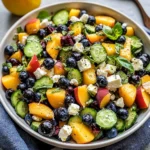 Blueberry Peach Feta Salad