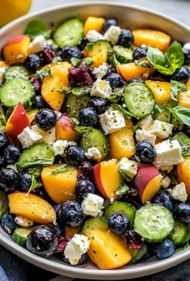 Blueberry Peach Feta Salad