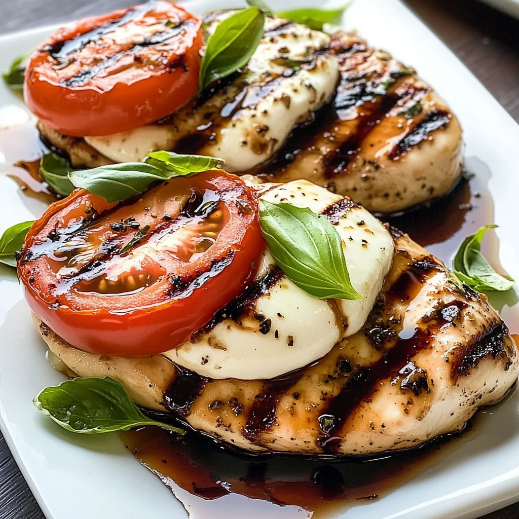 Caprese Grilled Chicken with Balsamic Reduction Recipe