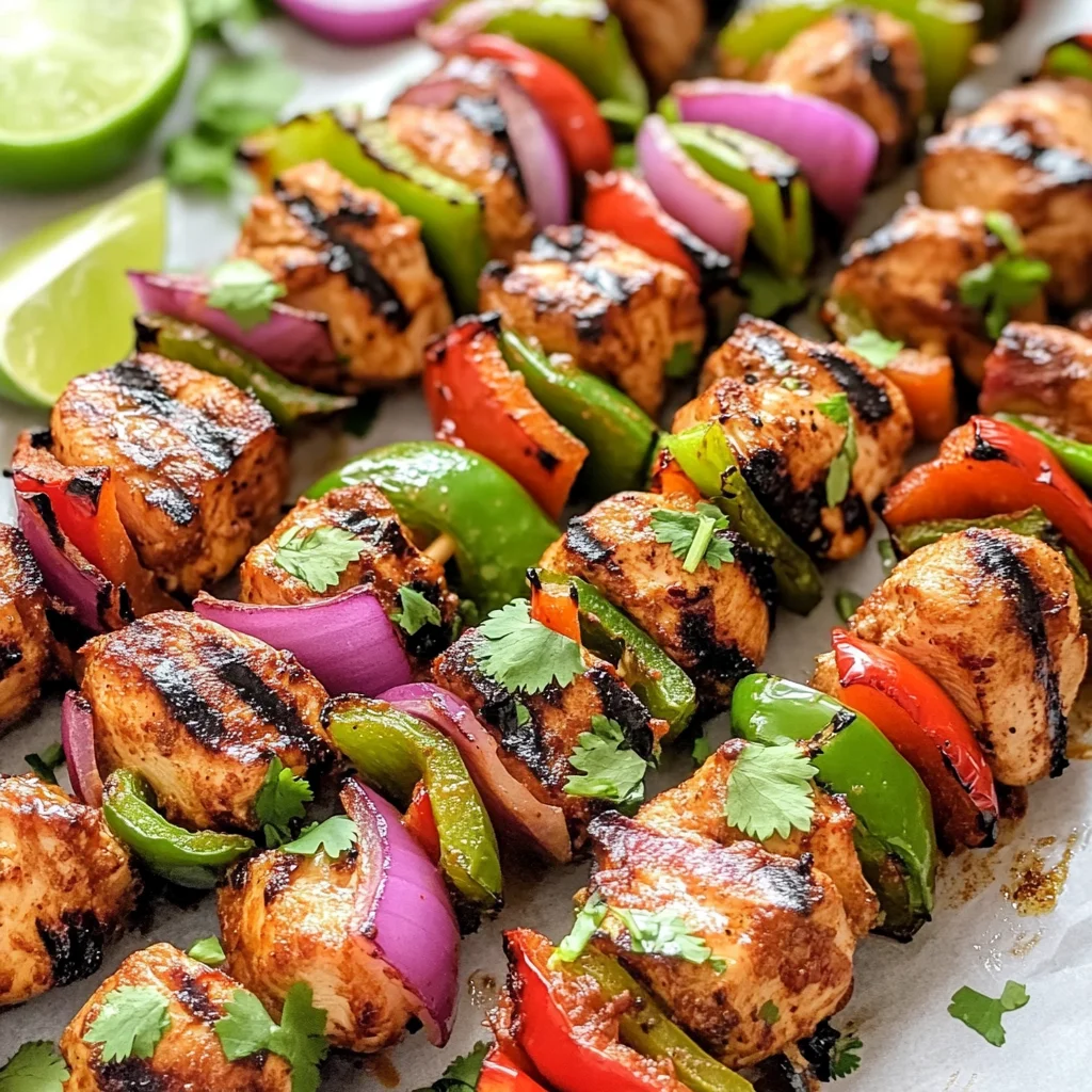 Fajita Chicken Kebabs