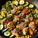 Garlic Butter Chicken with Zucchini and Corn - One-Pan, 30-Minute Meal