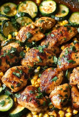 Garlic Butter Chicken with Zucchini and Corn - One-Pan, 30-Minute Meal