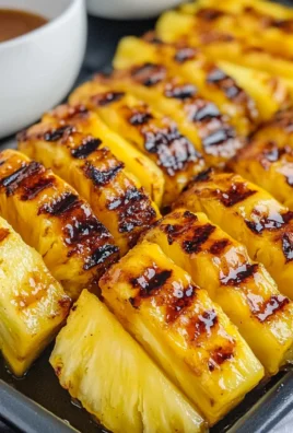 Grilled Pinapple with Cinnamon Honey Drizzle