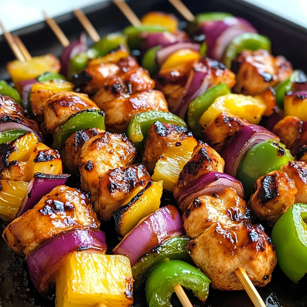Hawaiian Chicken Kebabs
