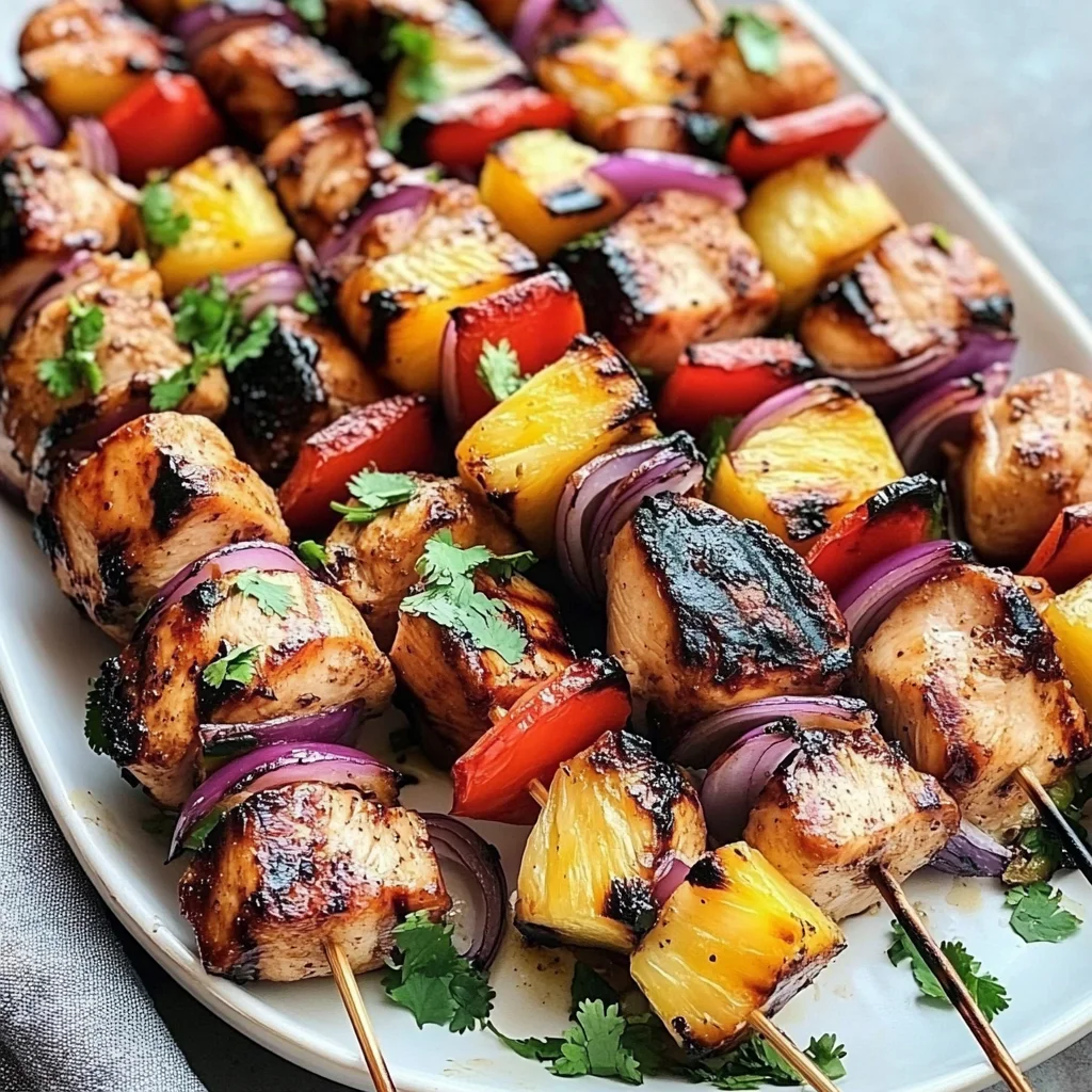 Hawaiian Chicken Skewers