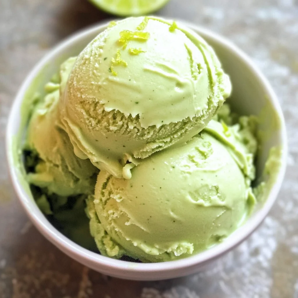 Key Lime Avocado Vegan Ice Cream