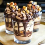 Mini Reese's Chocolate Peanut Butter Cheesecake Trifles