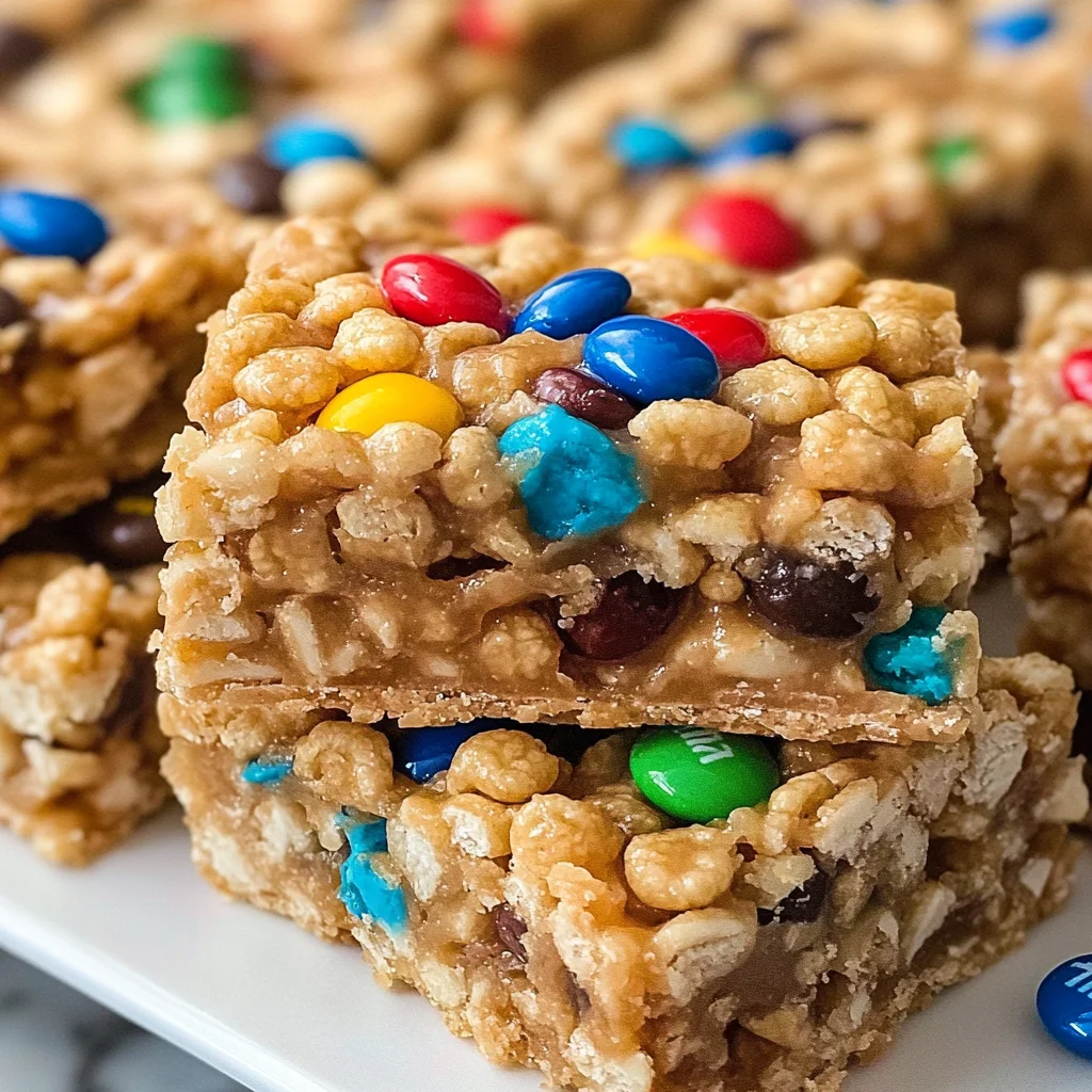 No Bake Peanut Butter Cereal Bars