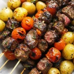 Rosemary Garlic Steak Kebabs
