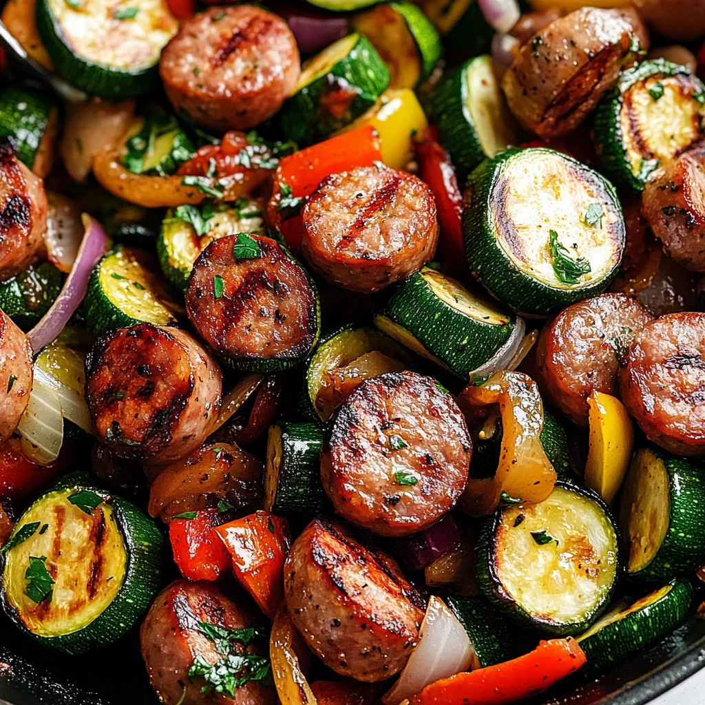 Skillet Sausage and Zucchini