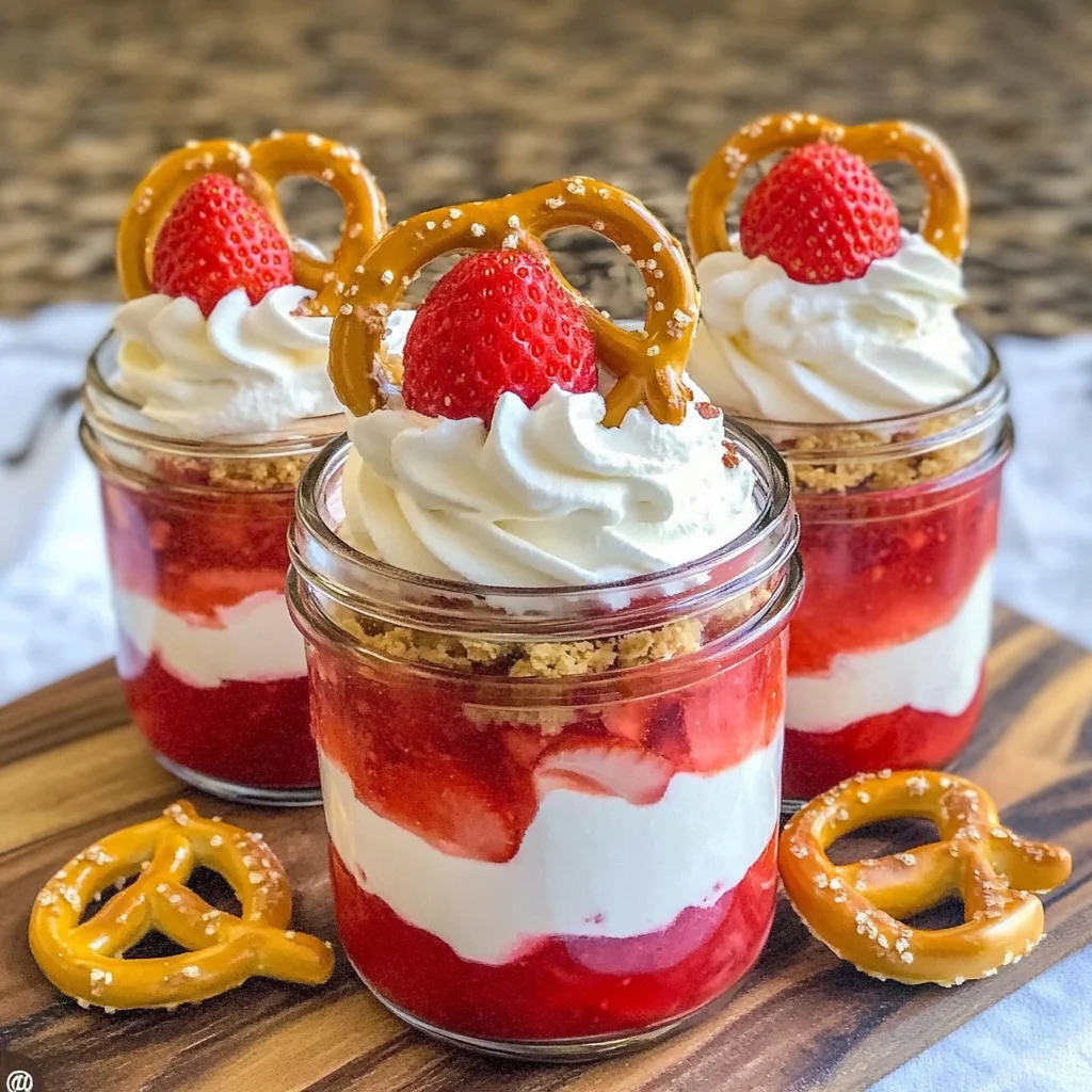 Strawberry Pretzel Salad Parfaits Recipe
