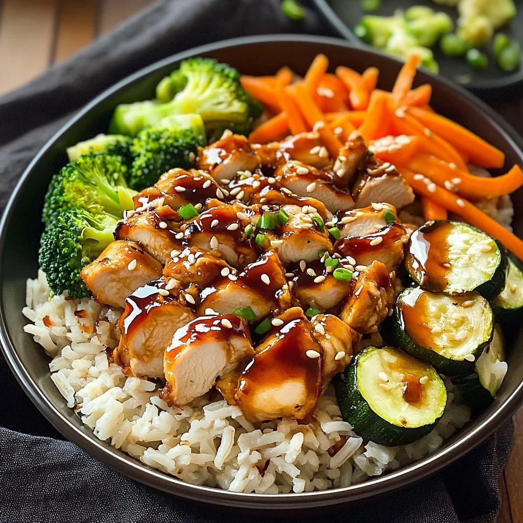Teriyaki Grilled Chicken and Veggie Rice Bowls