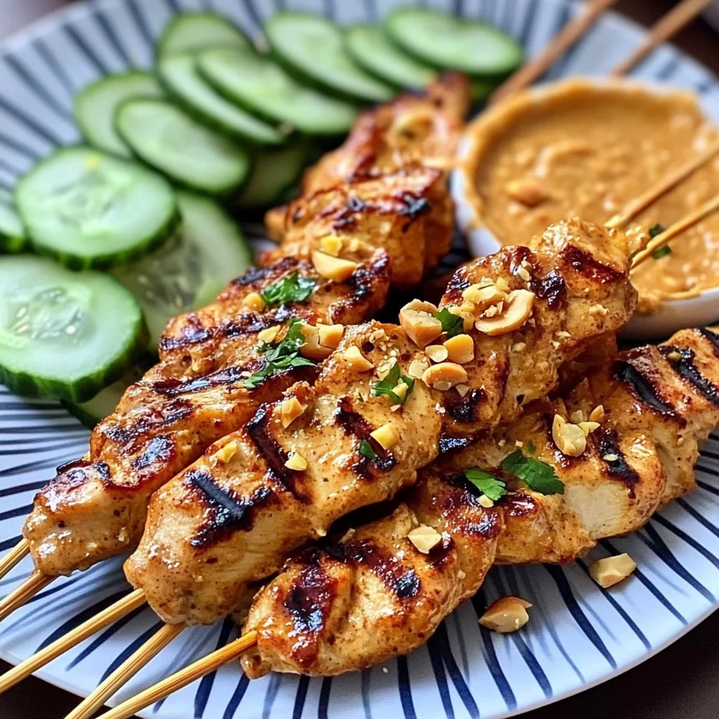 Thai Chicken Sate with Peanut Sauce