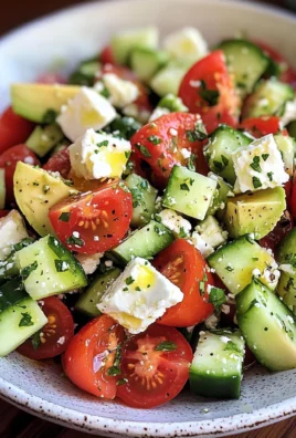 Tomato, Cucumber, Avocado Salad