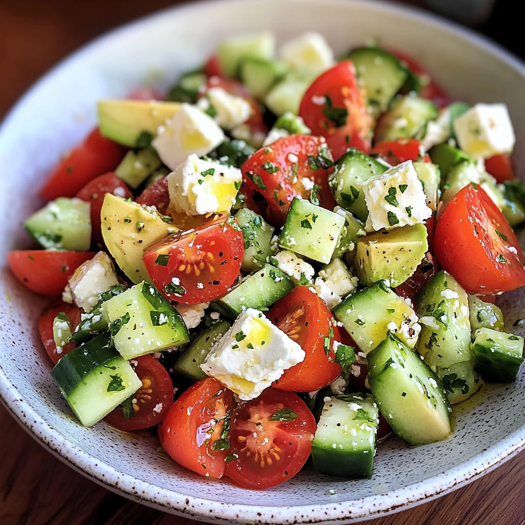 Tomato, Cucumber, Avocado Salad