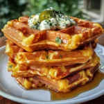 Cheddar Jalapeño Cornbread Waffles