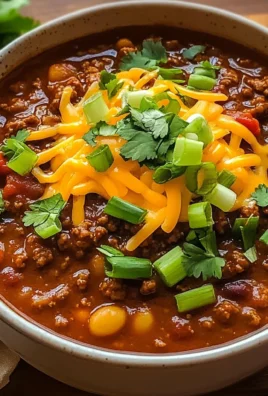 Crockpot Spicy Queso Beef Chili