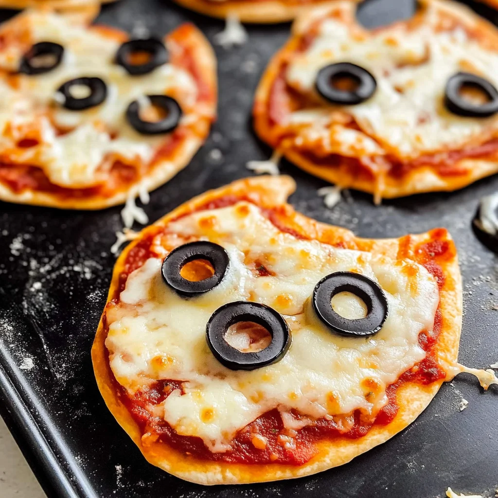 Easy Mini Halloween Pizzas