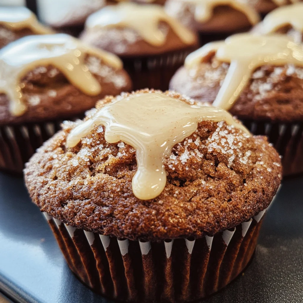 Glazed Gingerbread Muffins
