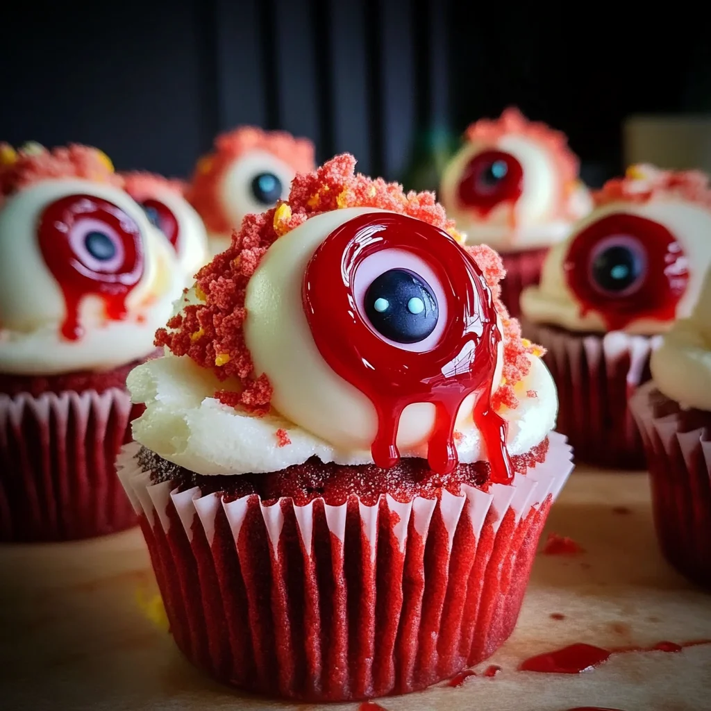 Halloween Augapfel Cupcakes