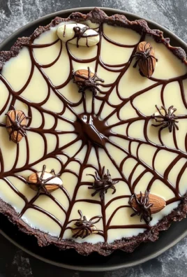 Halloween Chocolate Spiderweb Tart