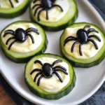 Keto Spider Cucumber Appetizer Bites