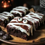 spooky mummy brownies