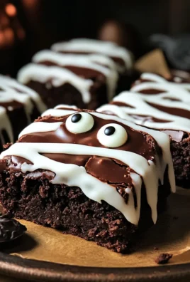 spooky mummy brownies
