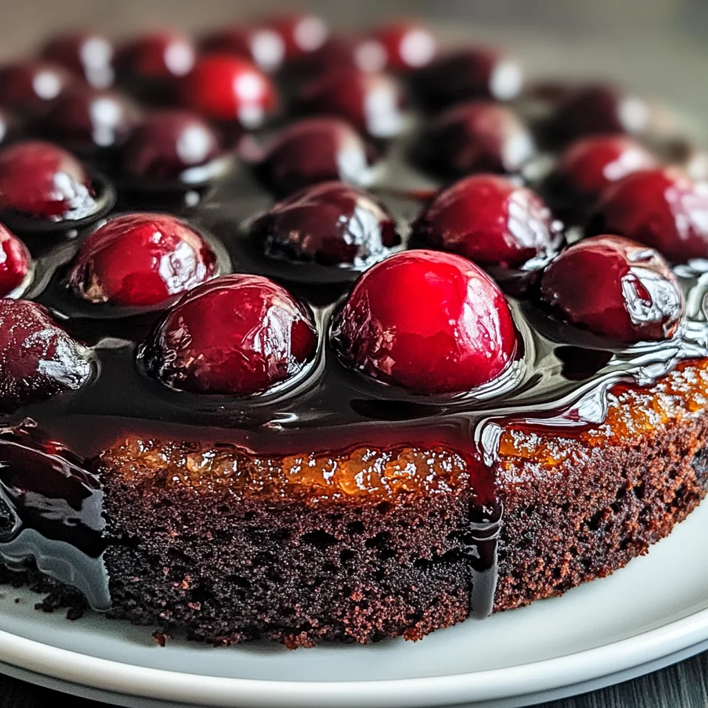 Chocolate Cherry Upside Down Cake