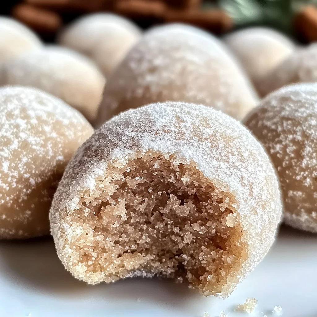 Cinnamon Sugar Snowball Cookies