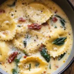 Creamy Tuscan Ravioli Soup : Comfort in Every Spoonful