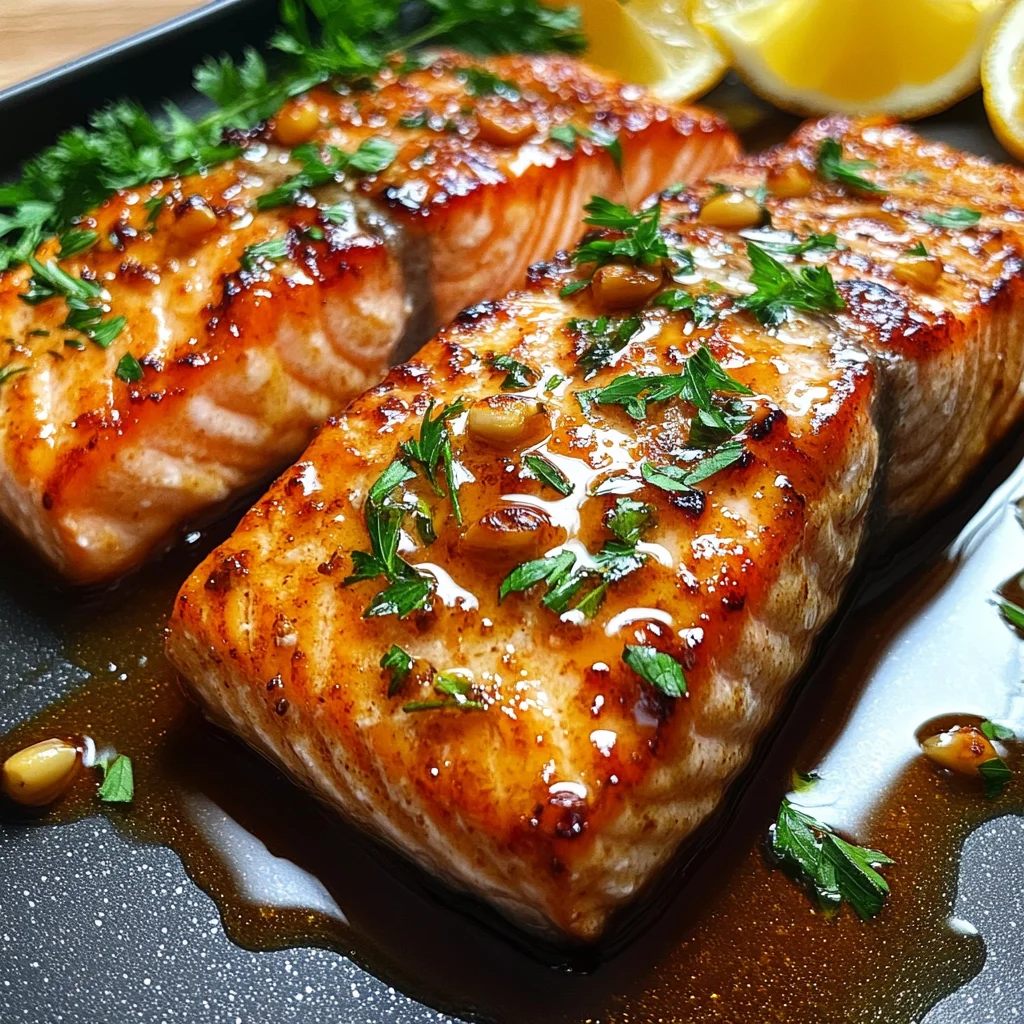 Garlic Butter Honey Baked Salmon