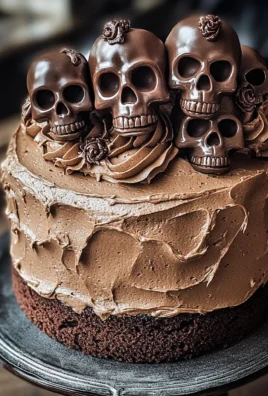 High Altitude Ginger Chocolate Skull Cake for Halloween