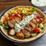 Mediterranean Chicken Gyros with Creamy Feta Tzatziki