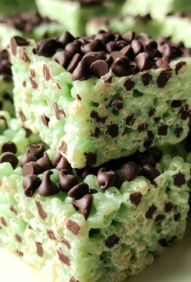 Mint Chocolate Chip Rice Krispie Treats