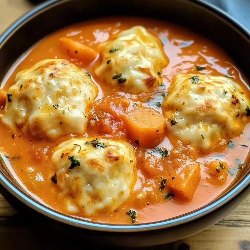 Tomato Dumpling Soup