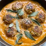 Turkey Meatballs in Pumpkin Sage Sauce