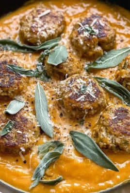 Turkey Meatballs in Pumpkin Sage Sauce