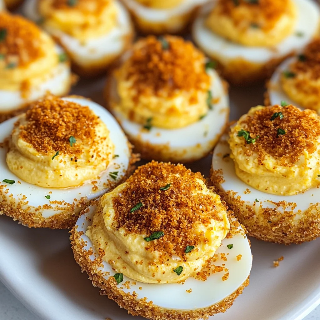 Cajun Style Fried Deviled Eggs