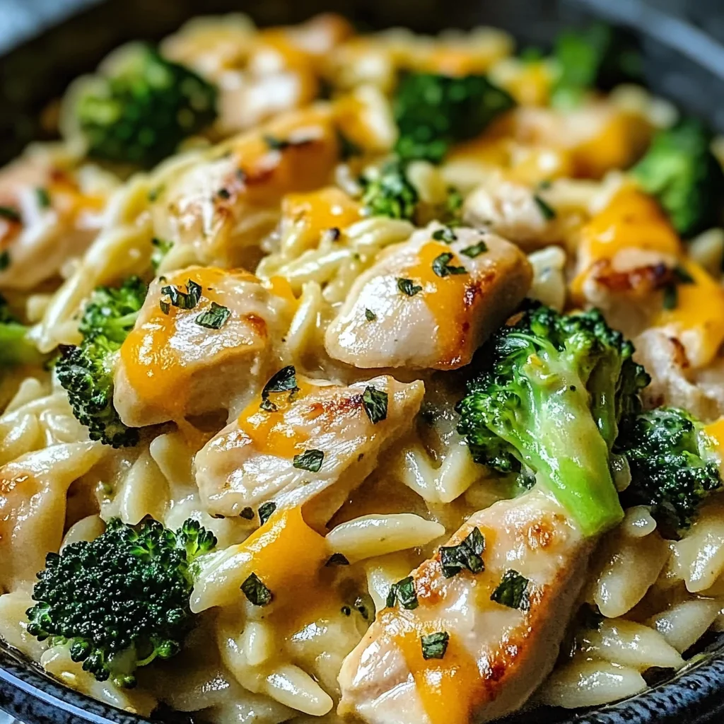 Cheesy Chicken Broccoli Orzo