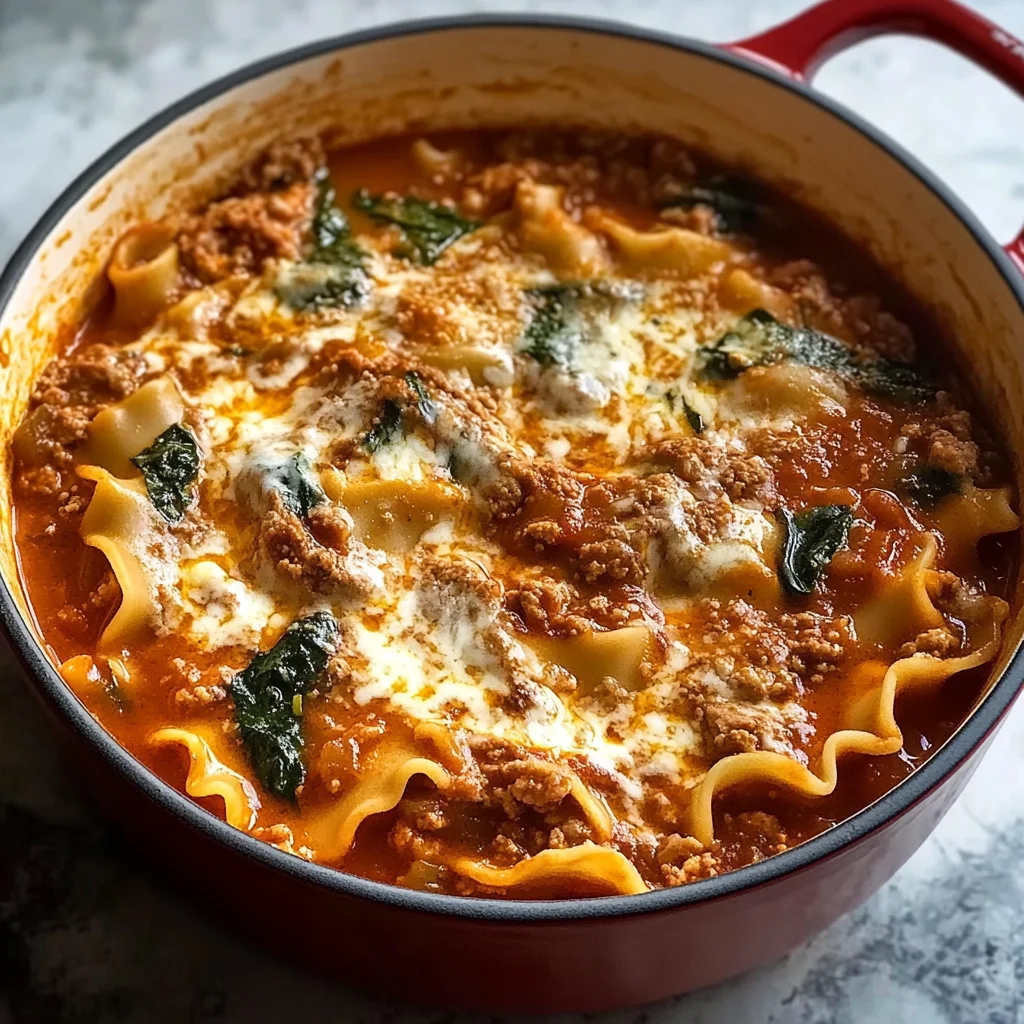 Mouthwatering One Pot Lasagna Soup - Alrightwithme