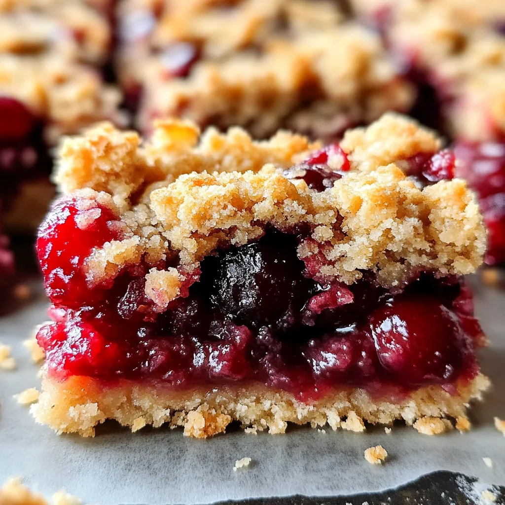 Quick Cherry Crumble Bars