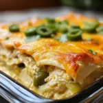 Quick and Easy Green Chile Chicken Enchilada Casserole