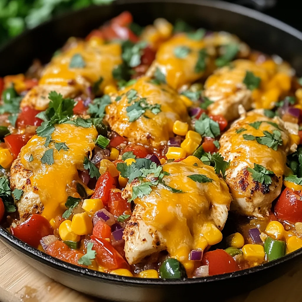 Cheesy Baja Chicken & Bell Pepper Skillet: An Incredible One-Pan Meal