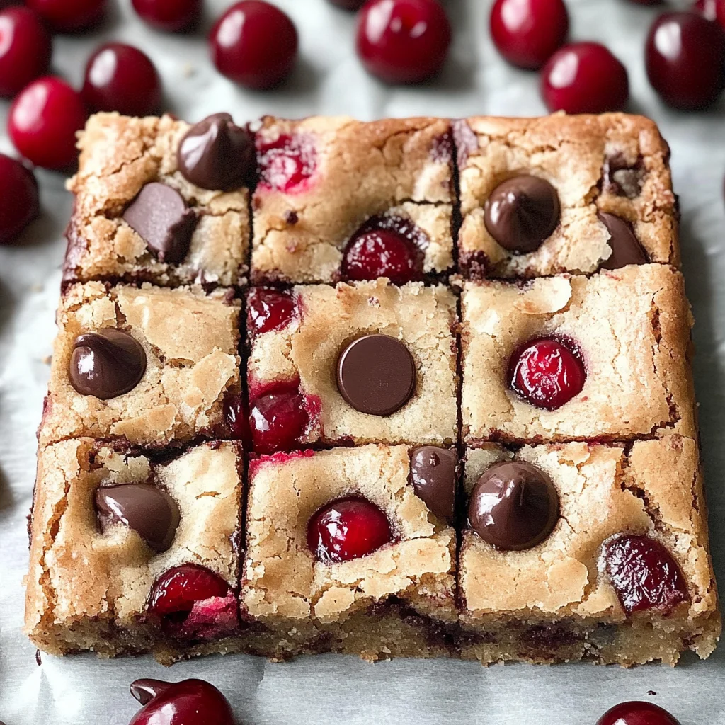 Cherry Chocolate Chip Blondies