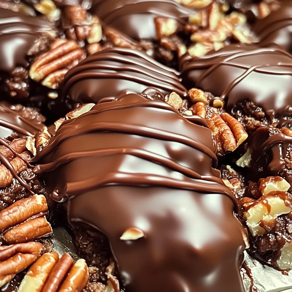 Chocolate Pecan Turtle Clusters