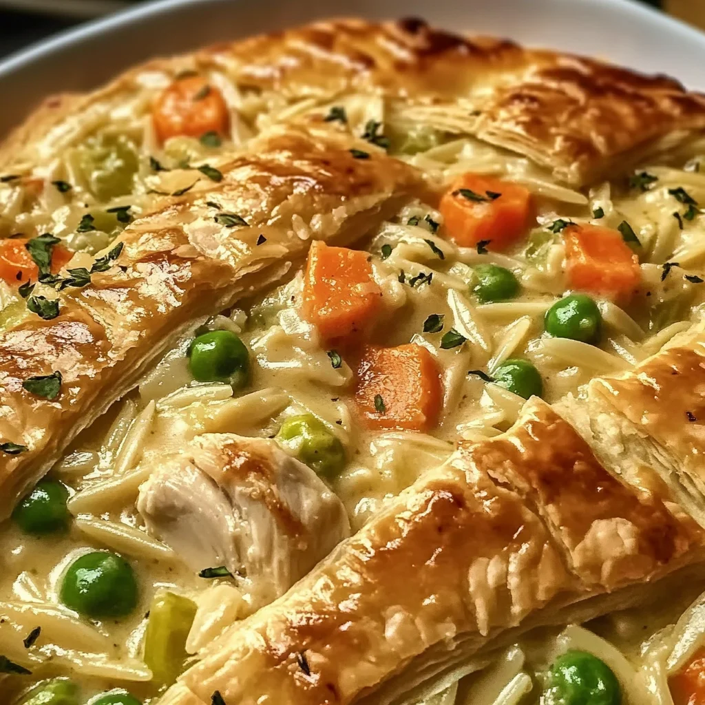 Creamy Chicken Pot Pie Orzo