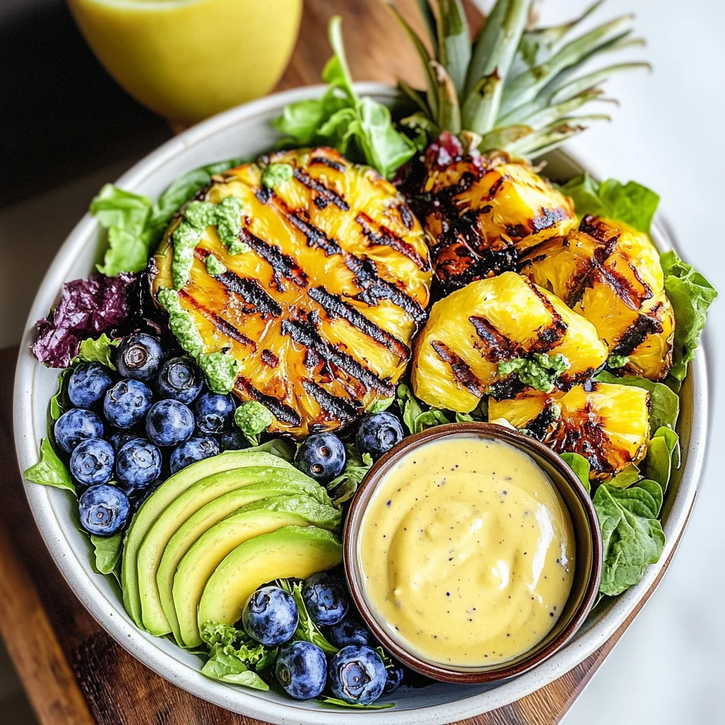 Creamy Citrus Dressing + Grilled Pineapple Salad