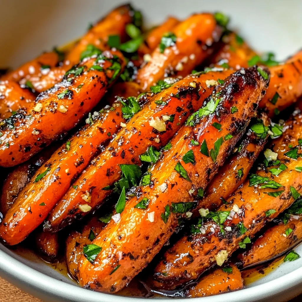 Honey Garlic Butter Roasted Carrots