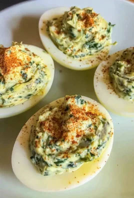 Keto Spinach Artichoke Deviled Eggs